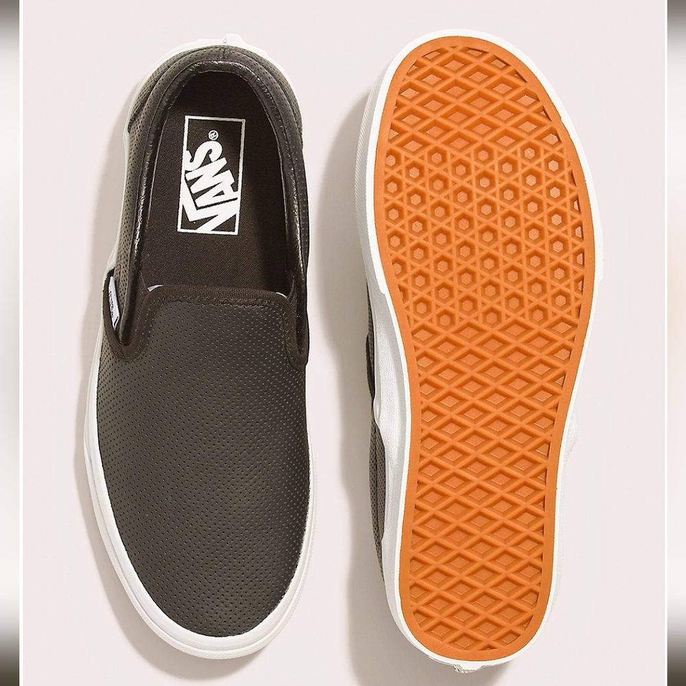 Vans unisex PERFORATED LEATHER slip on SHOE